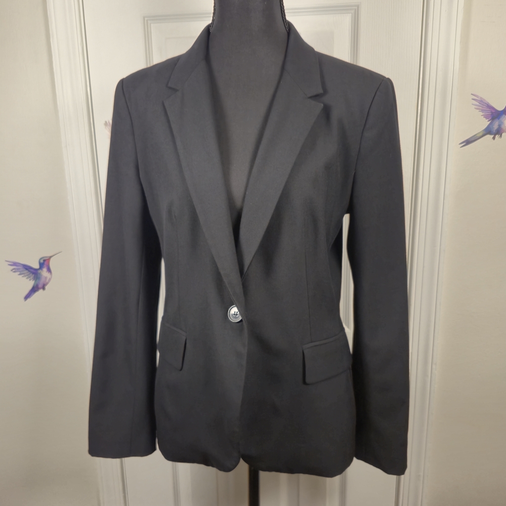 Zara Basic Tailored Black Single Breasted Blazer … - image 1